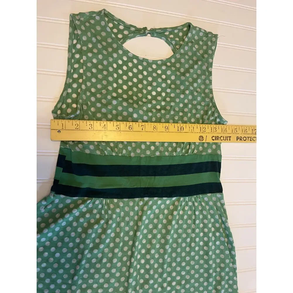 Vintage Y2K Free People Green Polka Dot Dress Open Back Size‎ Womens XS